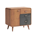 **Technische Titel in het Nederlands: Moderne Houten Dressoirkast met Gecombineerde Lade en Deur**