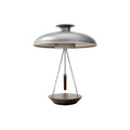 **Technische Titel in het Nederlands: Moderne Hanglamp met Houten Basis en Verchroomde Afwerking**